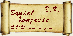 Daniel Konjević vizit kartica